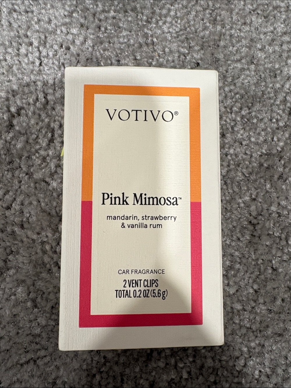 Votivo Pink Mimosa Car Fragrance Vent Clips - Pink